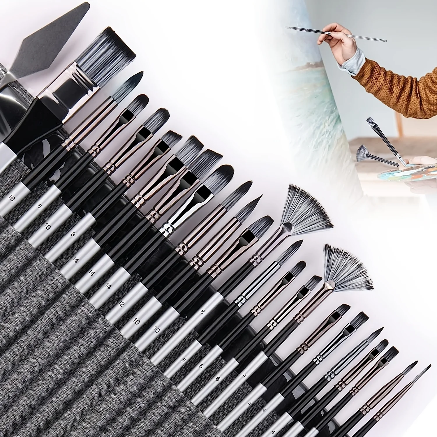 24PCS Acrylic Painting Brush Set - Versatile for Acrylic, Oil, Watercolor & Gouache Art - Including Premium Painting Knives & H
24PCS Acrylic Painting Brush Set - Versatile for Acrylic, Oil, Watercolor & Gouache Art - Including Premium Painting Knives & H