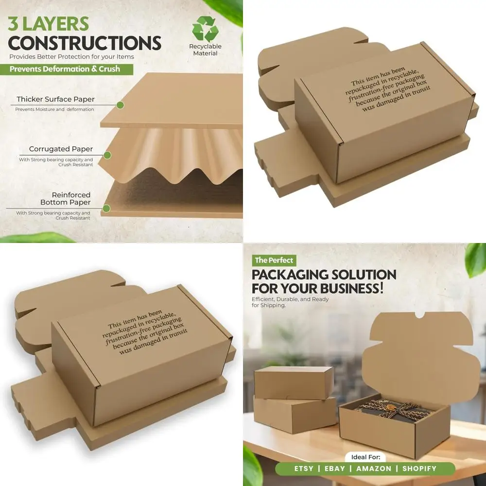Medium 12x9x4.125 Heavy Duty Cardboard Shoe Boxes (50 Pack) with Self-Locking Lid - Ideal for Storage and Gift Packaging
Medium 12x9x4.125 Heavy Duty Cardboard Shoe Boxes (50 Pack) with Self-Locking Lid - Ideal for Storage and Gift Packaging