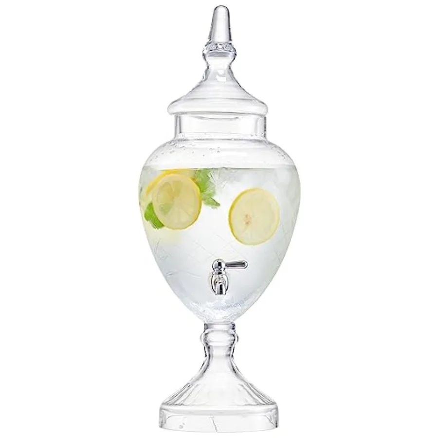 Beverage Dispenser for Countertop - 1 Gallon Large Glass Drink Dispenser w/Spigot and Lid - Party Drink Dispenser for Sweet Tea
Beverage Dispenser for Countertop - 1 Gallon Large Glass Drink Dispenser w/Spigot and Lid - Party Drink Dispenser for Sweet Tea