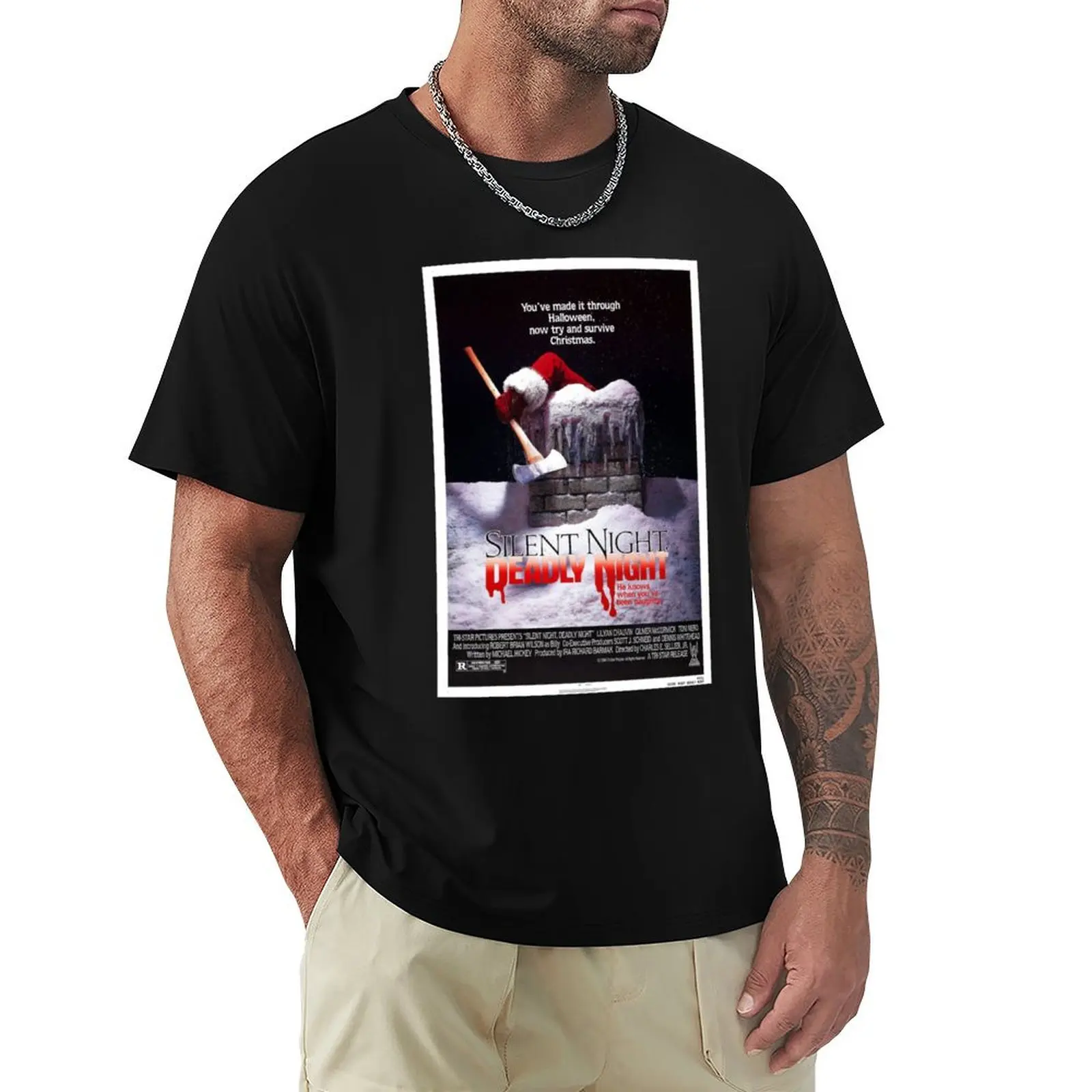 Silent Night, Deadly Night T-Shirt Active Wear Sports T-Shirt for Men
Silent Night, Deadly Night T-Shirt Active Wear Sports T-Shirt for Men