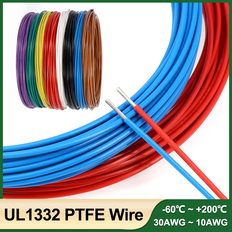2/5/10M UL1332 PTFE Wires FEP Insulated 30 28 26 24 22 20 18 16 14 AWG High Temperature 300V Tinned Copper Cable for 3D Printer
2/5/10M UL1332 PTFE Wires FEP Insulated 30 28 26 24 22 20 18 16 14 AWG High Temperature 300V Tinned Copper Cable for 3D Printer