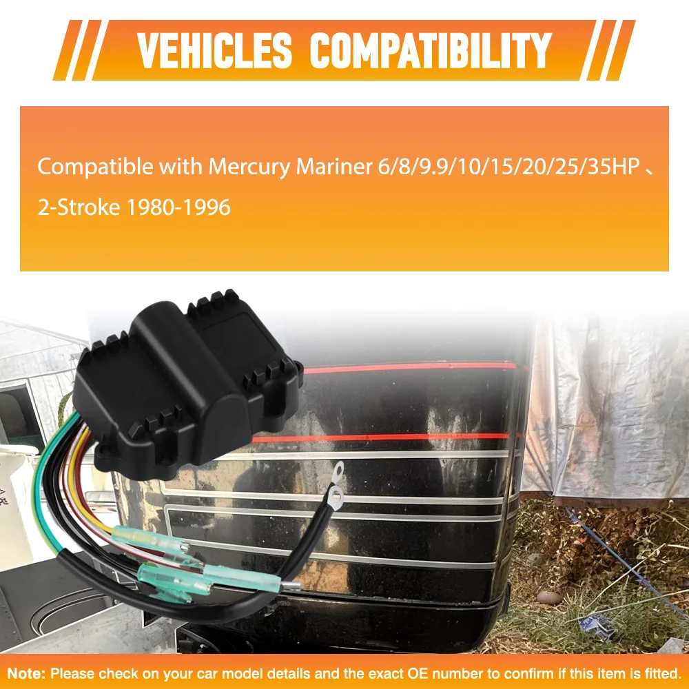 Блок управления CDI (Power Pack) для лодочных моторов Mercury Mariner 6/8/9.9/10/15/20/25/35 л.с., 2-тактные, 1980-1996 гг., артикулы 339-7452A19, 7452A7, 7452A1
Блок управления CDI (Power Pack) для лодочных моторов Mercury Mariner 6/8/9.9/10/15/20/25/35 л.с., 2-тактные, 1980-1996 гг., артикулы 339-7452A19, 7452A7, 7452A1