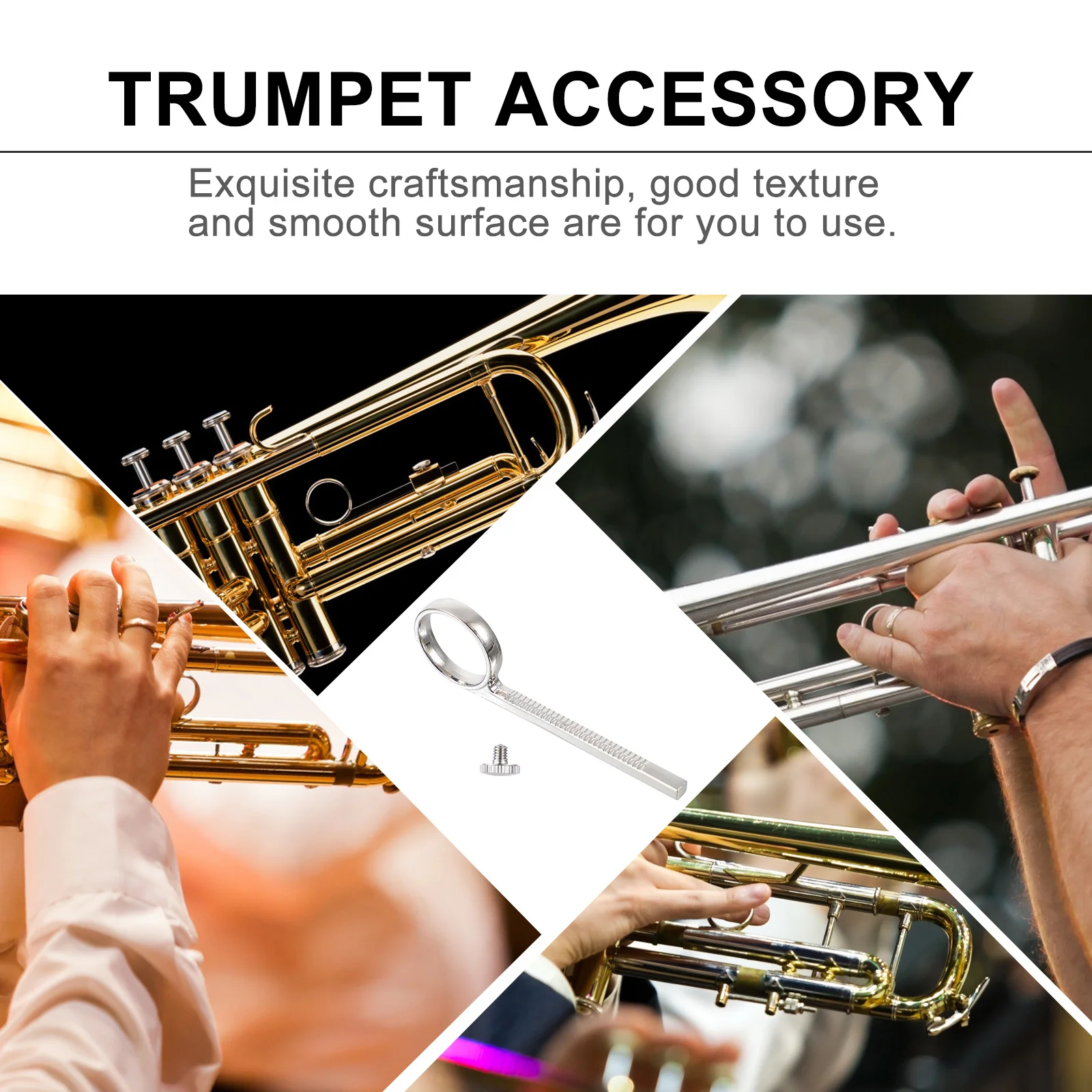 1Set B Flat Trumpet Finger Ring with Screw Metal Slide Replacement Part Exquisite Craftsmanship Music Instrument Accessory
1Set B Flat Trumpet Finger Ring with Screw Metal Slide Replacement Part Exquisite Craftsmanship Music Instrument Accessory
