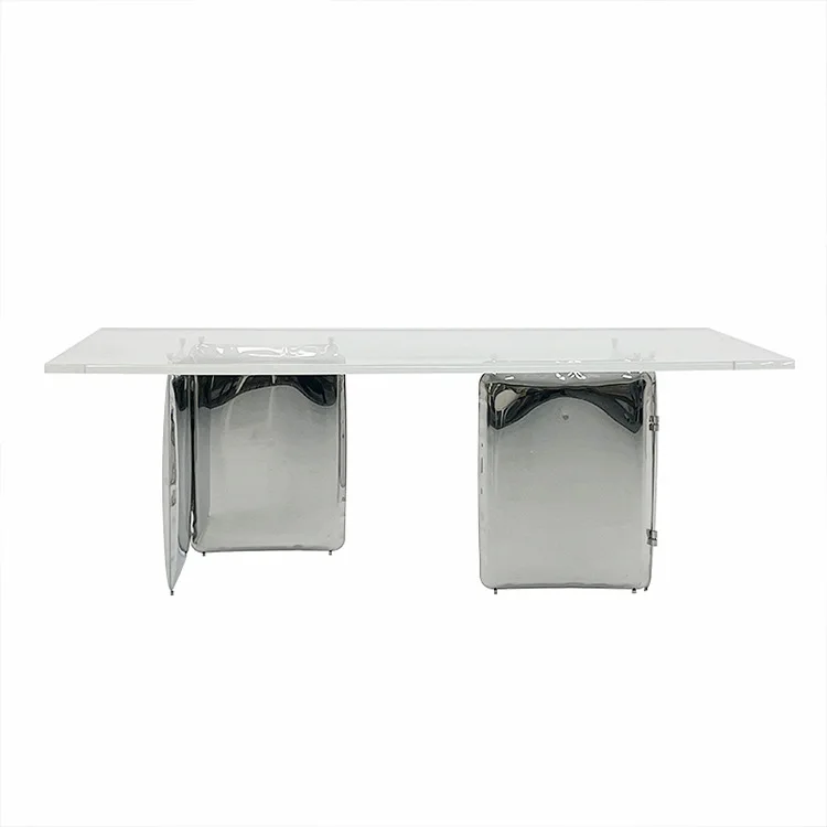 Modern designer, creative art table, restaurant hotel villa, light luxury stainless steel dining table
Modern designer, creative art table, restaurant hotel villa, light luxury stainless steel dining table