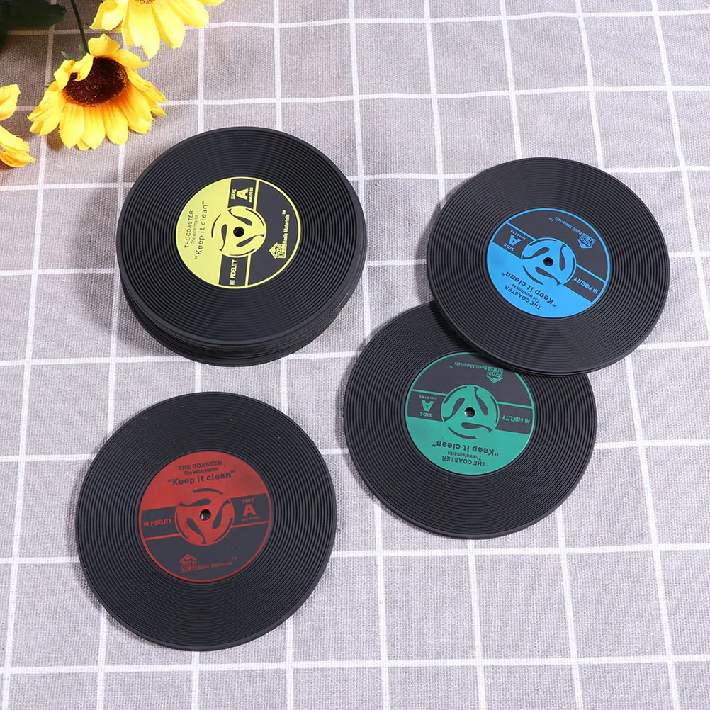 12 Pcs Record Coaster Heat Insulation Cup Mat PVC Table Pad Decorative Drink Pads High Heat Resistance Non Slip Protect Table
12 Pcs Record Coaster Heat Insulation Cup Mat PVC Table Pad Decorative Drink Pads High Heat Resistance Non Slip Protect Table