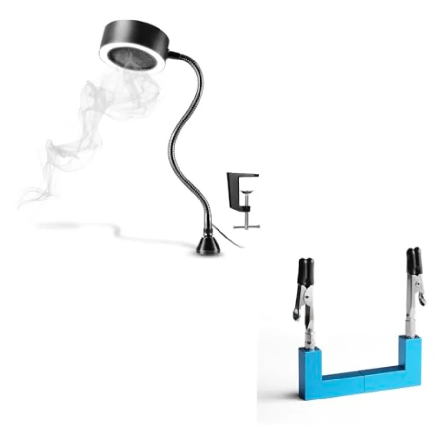 Portable Fume Extractor Fan with LED Lights + Magnetic Soldering Helping Hands
Portable Fume Extractor Fan with LED Lights + Magnetic Soldering Helping Hands