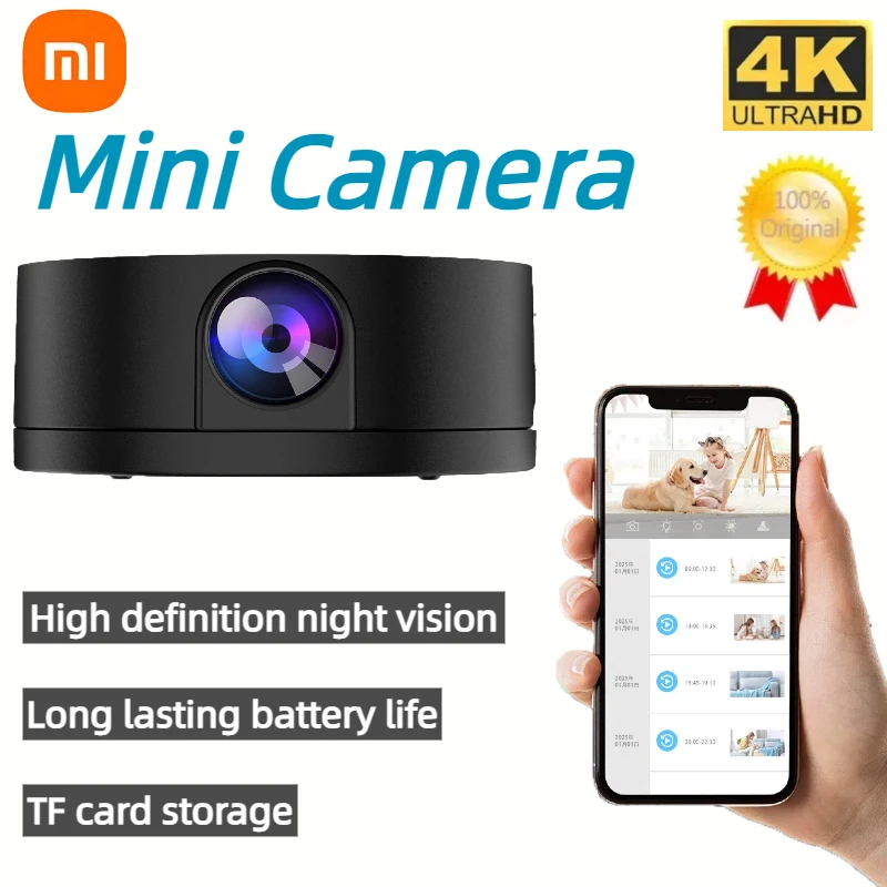 Мини-камера Xiaomi 4K HD, беспроводная умная камера наблюдения, Wi-Fi, домашний удаленный мониторинг, ночное видение высокой четкости, новинка 2023 года
Мини-камера Xiaomi 4K HD, беспроводная умная камера наблюдения, Wi-Fi, домашний удаленный мониторинг, ночное видение высокой четкости, новинка 2023 года