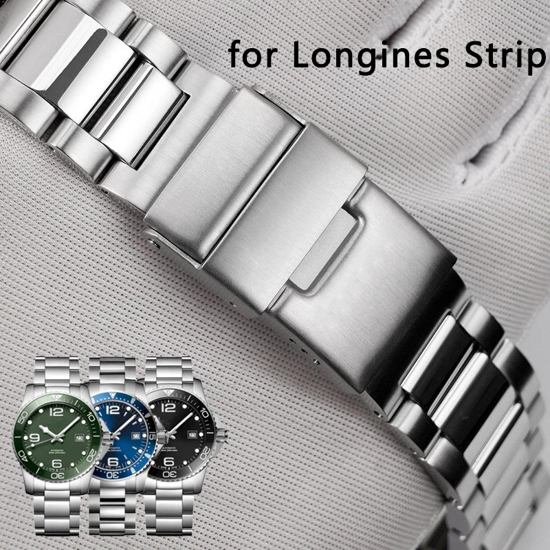 Ремешок для часов 21 мм для Longines HydroConquest Conquest L3.781 782 642, серебристый, из цельной нержавеющей стали премиум-класса.
Ремешок для часов 21 мм для Longines HydroConquest Conquest L3.781 782 642, серебристый, из цельной нержавеющей стали премиум-класса.