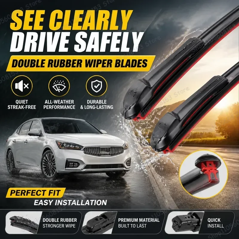 For KIA Cadenza Carnival VQ YP Ceed ED JD Front Windshield Wiper Blades Double Rubber Replacement Car Wiper Refill Kit Smart
For KIA Cadenza Carnival VQ YP Ceed ED JD Front Windshield Wiper Blades Double Rubber Replacement Car Wiper Refill Kit Smart