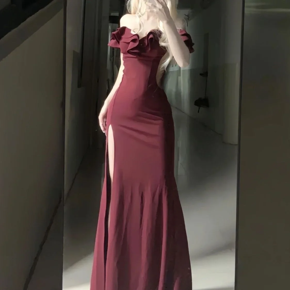 New No. 55 Evening Dress One Shoulder Long Dress Socialite Party Party Elegant Long Dress
New No. 55 Evening Dress One Shoulder Long Dress Socialite Party Party Elegant Long Dress