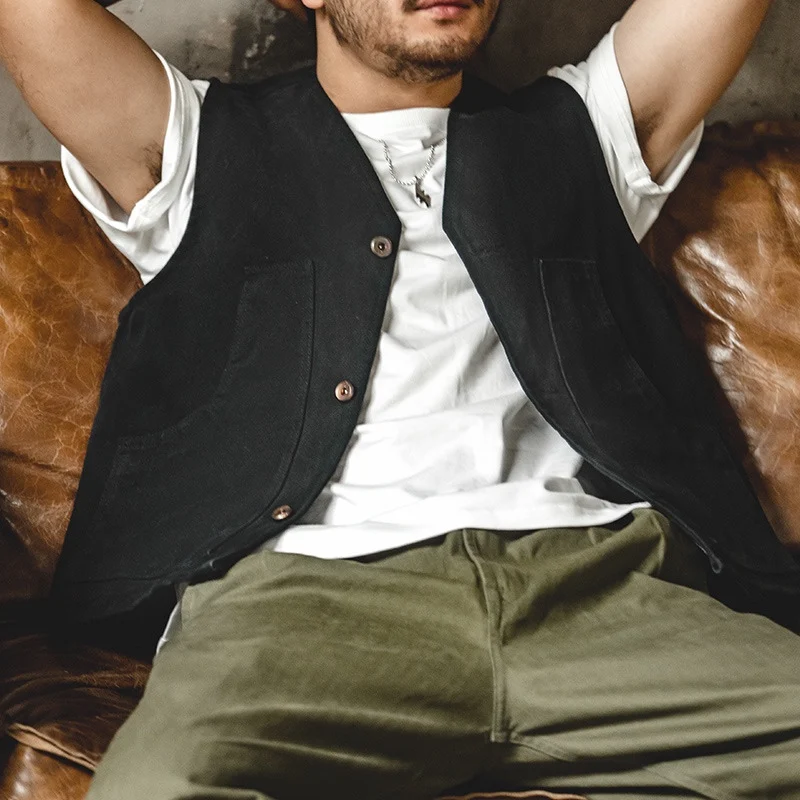 Мужской жилет Maden в американском ретро-стиле, модный, для ношения под одеждой, молодежный, повседневный, из чистого хлопка, с V-образным вырезом
Мужской жилет Maden в американском ретро-стиле, модный, для ношения под одеждой, молодежный, повседневный, из чистого хлопка, с V-образным вырезом