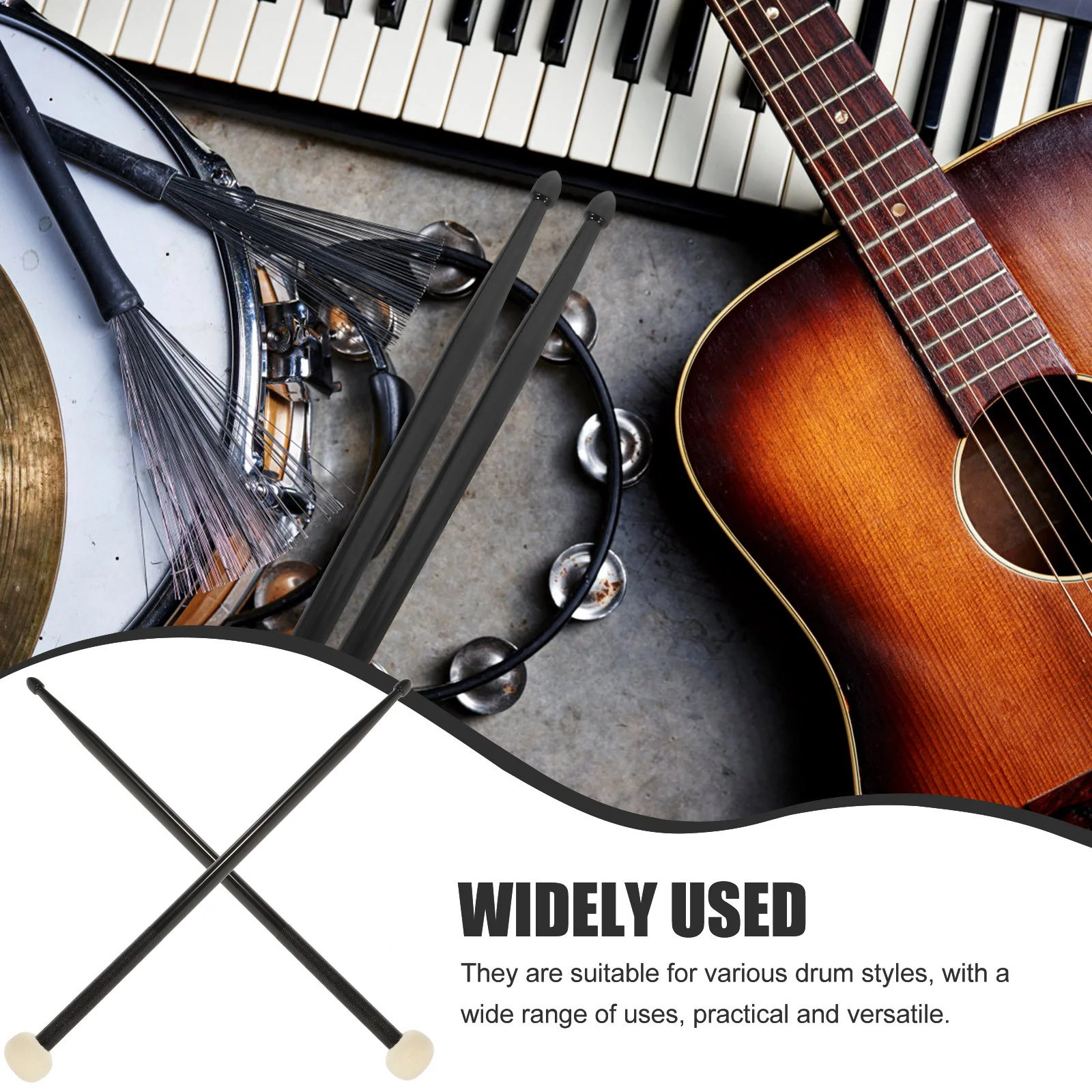 1Pair Dual Tip Drumsticks High Quality Craftsmanship Lightweight Design Comfortable Grip Suitable for Beginners Students Jazz
1Pair Dual Tip Drumsticks High Quality Craftsmanship Lightweight Design Comfortable Grip Suitable for Beginners Students Jazz