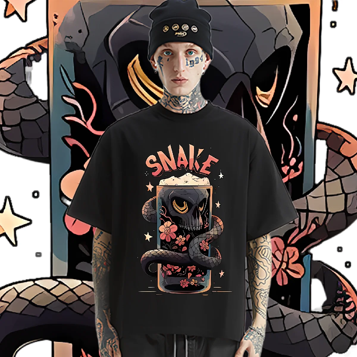 Snake Around Cup Shirt Short Sleeve O-Neck Clothes Hip Hop Men's Tshirt HD Graphic Printing Tee Causal Tops Oversize T-shirt
Snake Around Cup Shirt Short Sleeve O-Neck Clothes Hip Hop Men's Tshirt HD Graphic Printing Tee Causal Tops Oversize T-shirt