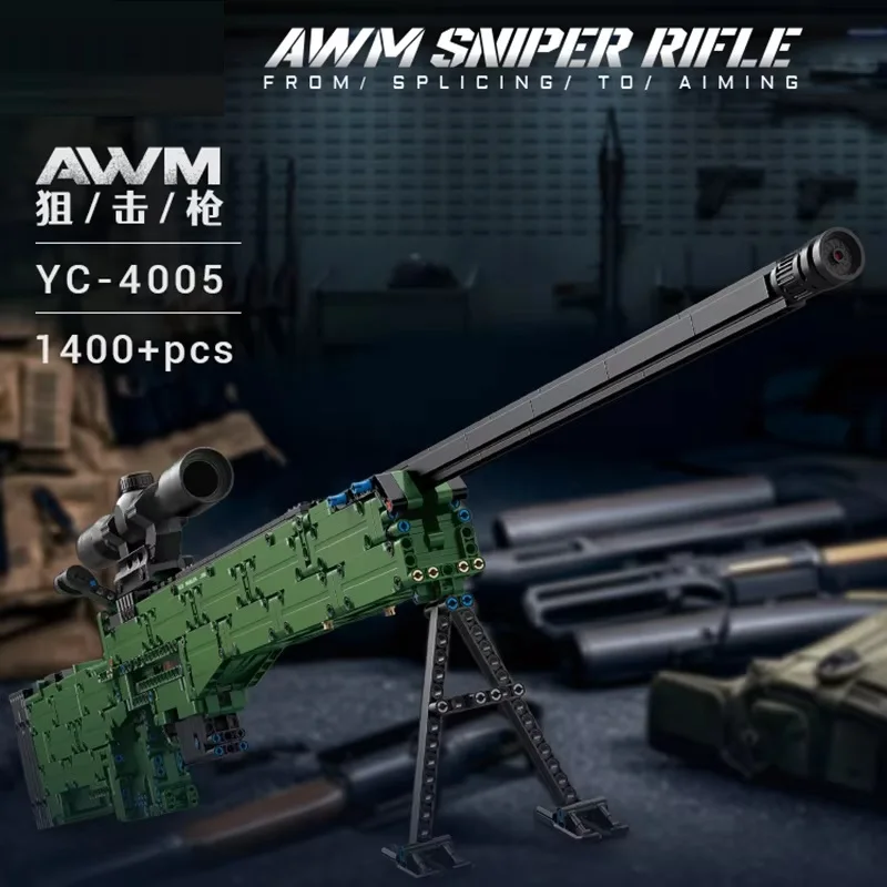 Технические строительные блоки «Городская полиция и военное оборудование»: Снайперская винтовка AWM, модель YC4005, MOC, образовательные STEM-игрушки времен Второй мировой войны, подарки для детей
Технические строительные блоки «Городская полиция и военное оборудование»: Снайперская винтовка AWM, модель YC4005, MOC, образовательные STEM-игрушки времен Второй мировой войны, подарки для детей