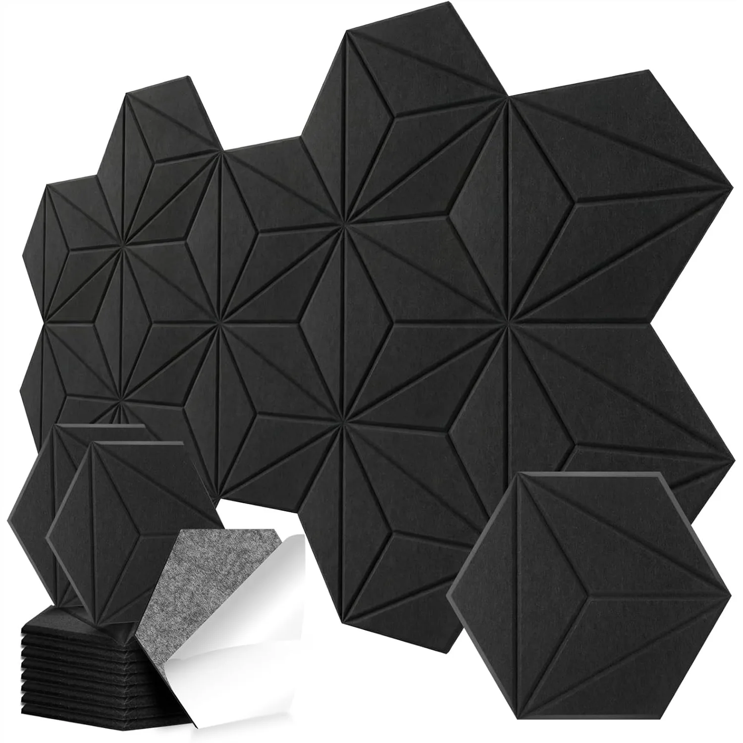 12 Pack Hexagon Acoustic Panels, Self-Adhesive Sound Absorbing Foam for Walls, 12x10x0.4 Inch, Noise Reduction, Echo Control
12 Pack Hexagon Acoustic Panels, Self-Adhesive Sound Absorbing Foam for Walls, 12x10x0.4 Inch, Noise Reduction, Echo Control