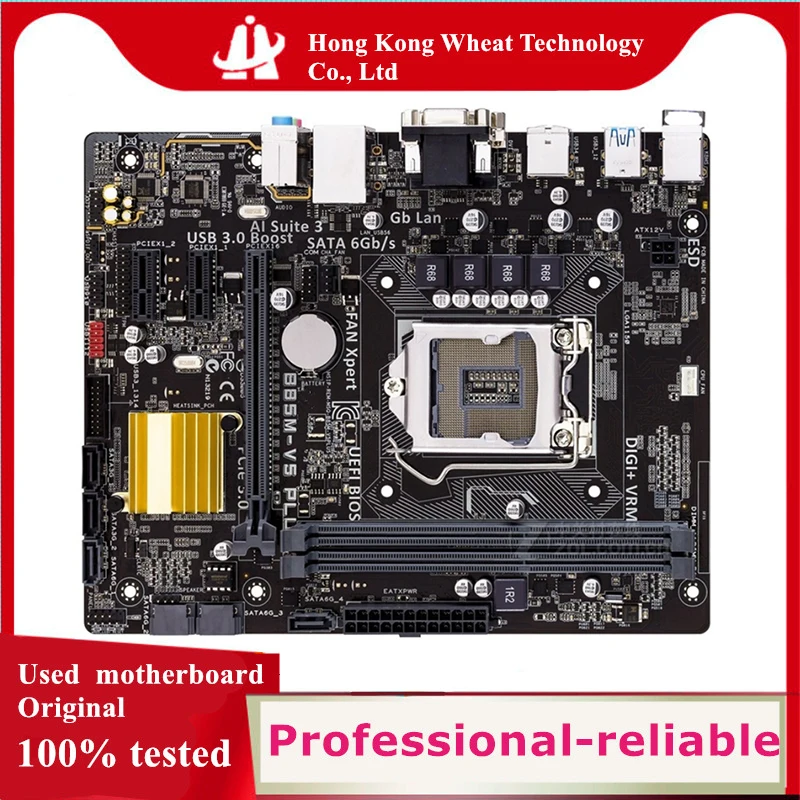 Материнская плата для Intel B85 B85M-V5 PLUS, используемая оригинальная материнская плата LGA 1150 LGA1150 DDR3 16 ГБ USB2.0 USB3.0 SATA3 для настольных ПК
Материнская плата для Intel B85 B85M-V5 PLUS, используемая оригинальная материнская плата LGA 1150 LGA1150 DDR3 16 ГБ USB2.0 USB3.0 SATA3 для настольных ПК