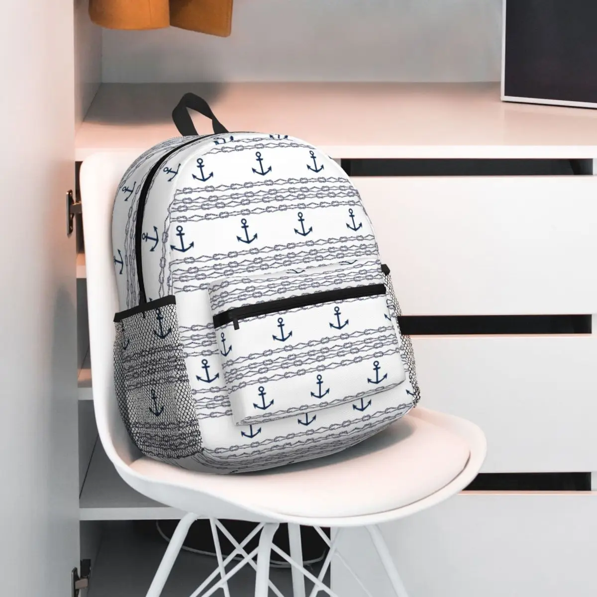 Sailor Anchor And Rope Nautical Pattern Backpack Student BookBag Kids School Bag Laptop Shoulder Bags for Boys Girls
Sailor Anchor And Rope Nautical Pattern Backpack Student BookBag Kids School Bag Laptop Shoulder Bags for Boys Girls