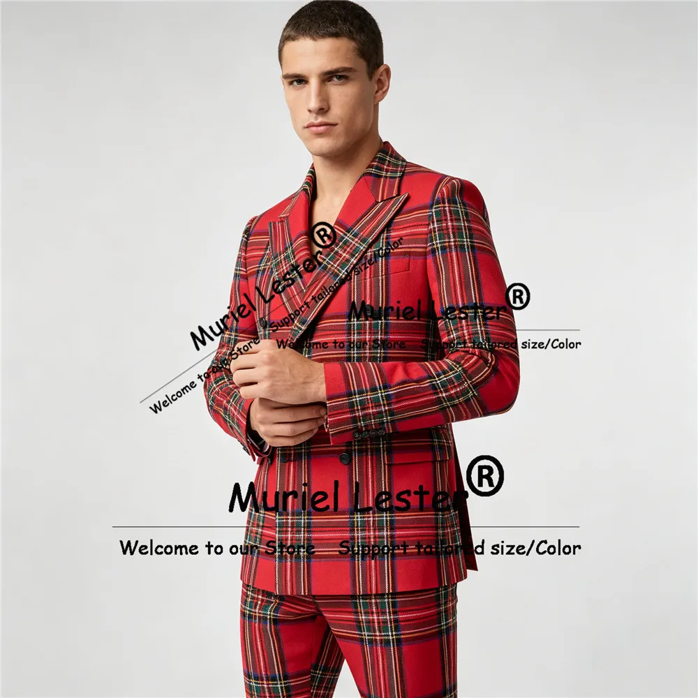Classic Plaid Check Suits Men Smart Casual Jacket Pants 2 Piece Sets Double Breasted Prom Blazers Customized Man Dinner Outfits
Classic Plaid Check Suits Men Smart Casual Jacket Pants 2 Piece Sets Double Breasted Prom Blazers Customized Man Dinner Outfits