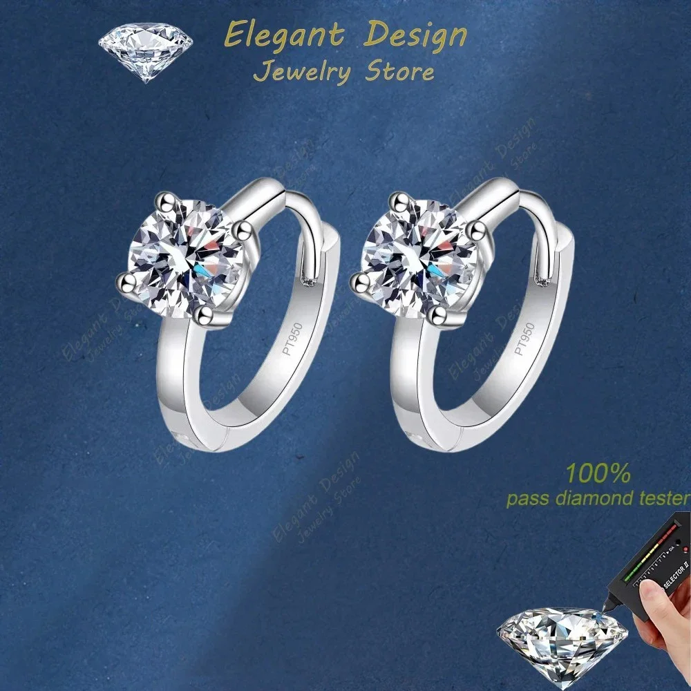 Серьги-кольца из платины PT950 для женщин, простые, с муассанитом и бриллиантами 0.5 карата, подарок на День святого Валентина, день рождения для девушки
Серьги-кольца из платины PT950 для женщин, простые, с муассанитом и бриллиантами 0.5 карата, подарок на День святого Валентина, день рождения для девушки