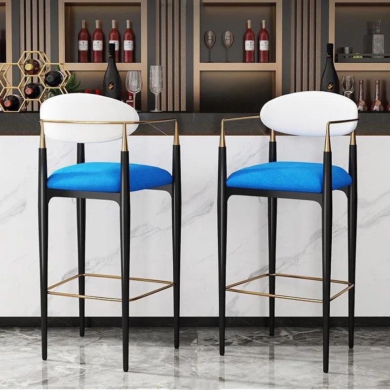 Bar Chair Light LuxuryPub Backrest HighIsland Commercial Front Desk High-end Reception
Bar Chair Light LuxuryPub Backrest HighIsland Commercial Front Desk High-end Reception