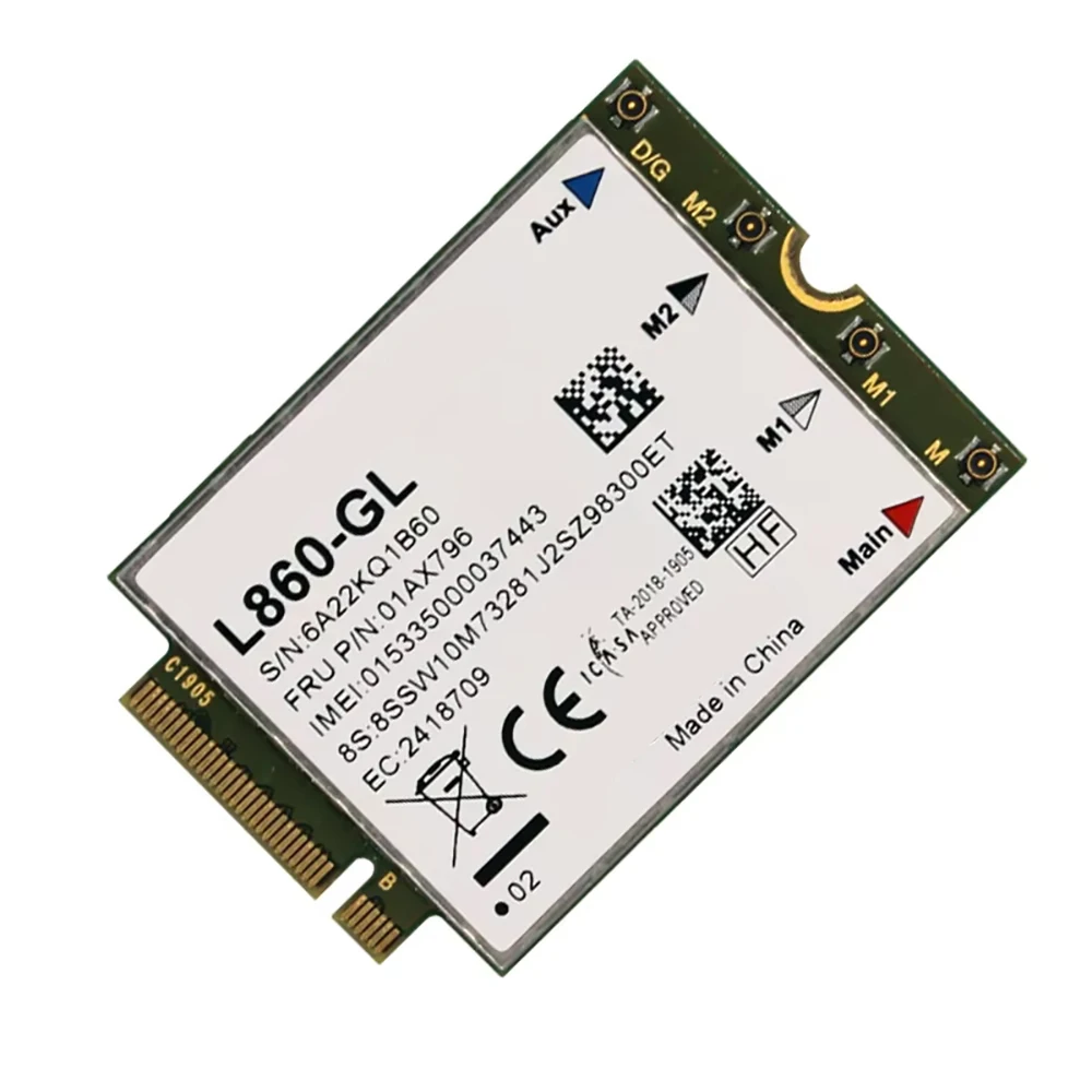 L860-GL FRU 01AX796 LTE CAT16 Module Global 4G WWAN Card For X1 Carbon 7th 8th Yoga 4th 5th P14S X13 P15S T490 T14S Laptop
L860-GL FRU 01AX796 LTE CAT16 Module Global 4G WWAN Card For X1 Carbon 7th 8th Yoga 4th 5th P14S X13 P15S T490 T14S Laptop