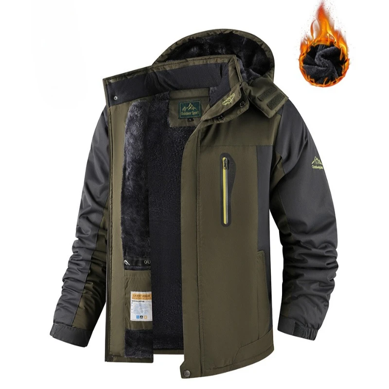 Winter Men's Waterproof Jacket Fleece Lined Windbreaker Rain Coat Men Fishing Camping Gorpcore Warm Hooded Jackets Male Clothing
Winter Men's Waterproof Jacket Fleece Lined Windbreaker Rain Coat Men Fishing Camping Gorpcore Warm Hooded Jackets Male Clothing