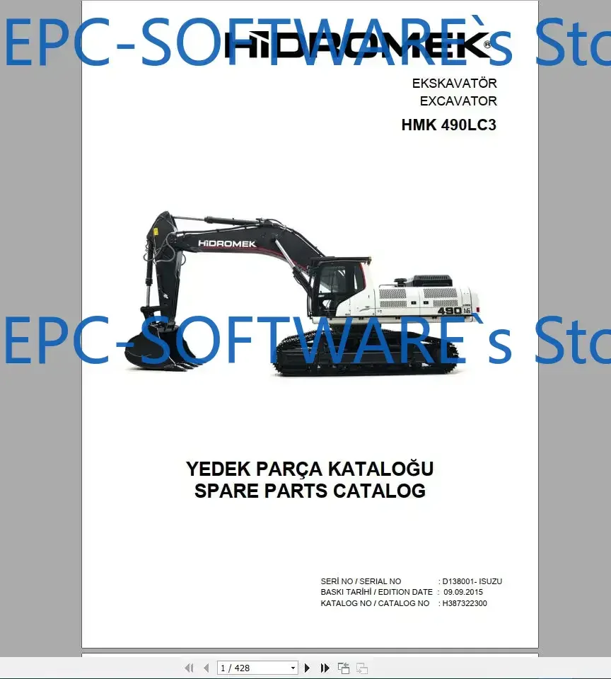 EPC-SOFTWARE Hidromek Machinery 2021 PDF 6,52 ГБ 2021 Ручное обслуживание и деталь Руководство по эксплуатации и схему
EPC-SOFTWARE Hidromek Machinery 2021 PDF 6,52 ГБ 2021 Ручное обслуживание и деталь Руководство по эксплуатации и схему