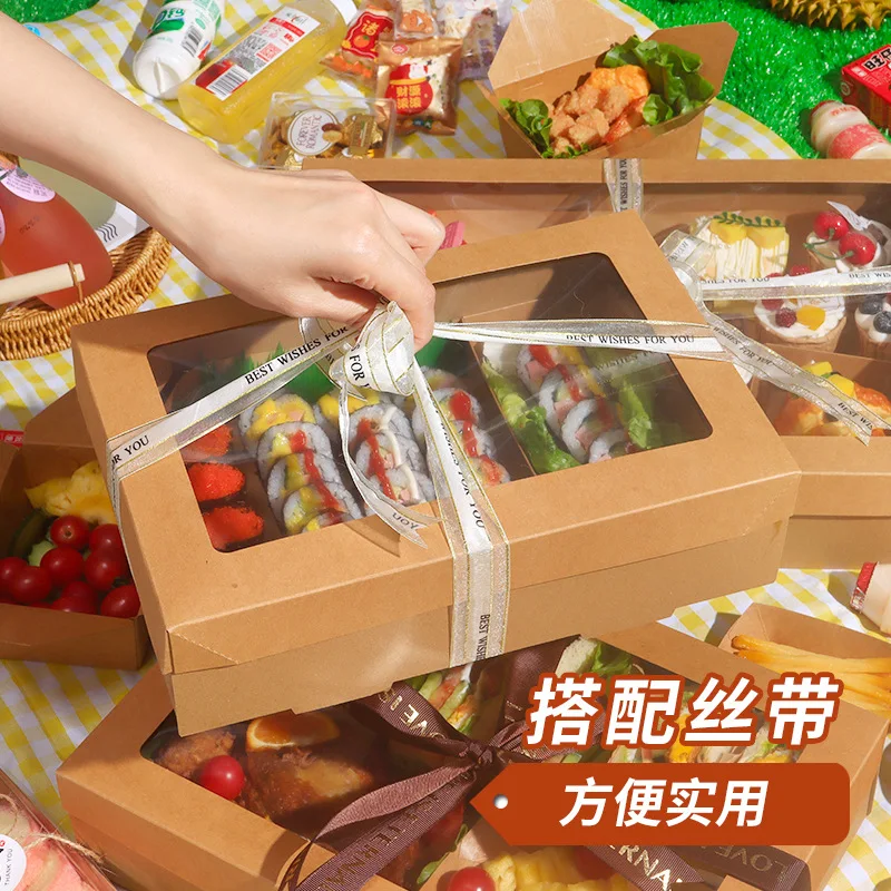 Customized. Picnic Box Disposable Lunch Box Camping Outdoor Spring Outing Fruit Bento Sushi Internet Celebrity Kraft Paper to-Go
Customized. Picnic Box Disposable Lunch Box Camping Outdoor Spring Outing Fruit Bento Sushi Internet Celebrity Kraft Paper to-Go