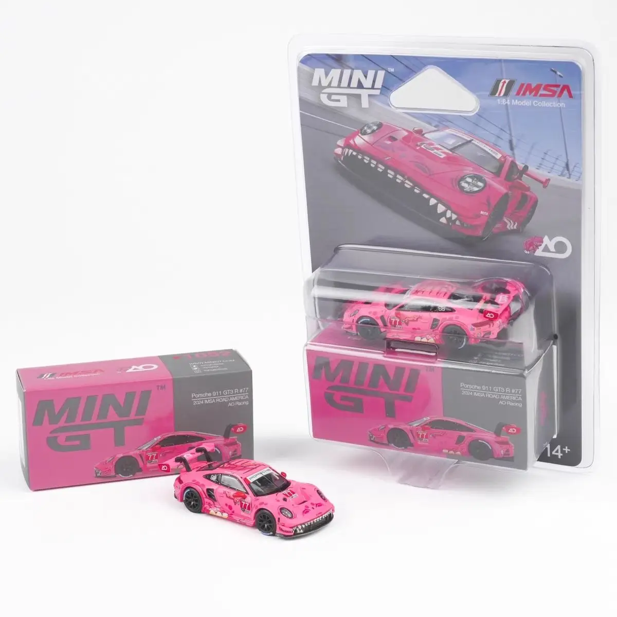 МИНИГТ # 1052 1:64 Porsche 911GT3 №. Гоночный автомобиль 77 IMSA, модель розового динозавра из сплава металлов
МИНИГТ # 1052 1:64 Porsche 911GT3 №. Гоночный автомобиль 77 IMSA, модель розового динозавра из сплава металлов