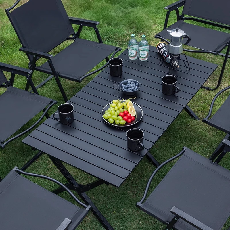 Black Dog Camping Table and Chair Outdoor Camping Picnic Equipment Full Set of Aluminum Alloy Folding Table Egg Roll Table
Black Dog Camping Table and Chair Outdoor Camping Picnic Equipment Full Set of Aluminum Alloy Folding Table Egg Roll Table
