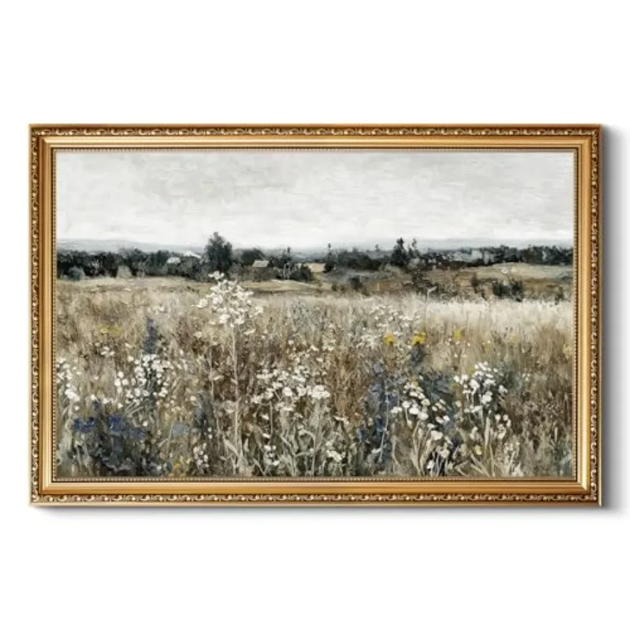 Large Framed Landscape Wall Art 24''x36'' Meadow Field Painting in Vintage Countryside Style, Gold Frame, Nature Oil Style Home
Large Framed Landscape Wall Art 24''x36'' Meadow Field Painting in Vintage Countryside Style, Gold Frame, Nature Oil Style Home