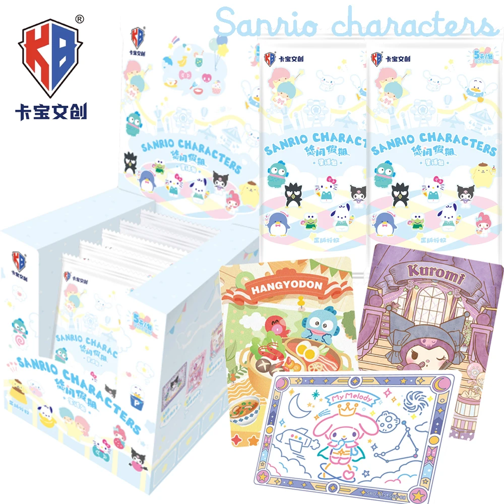 Official Kabao Sanrio Anime IP Star Leisure Vacation Series Cartoon Cute Characters Collection Cards Children Favorite Toy Gifts
Official Kabao Sanrio Anime IP Star Leisure Vacation Series Cartoon Cute Characters Collection Cards Children Favorite Toy Gifts