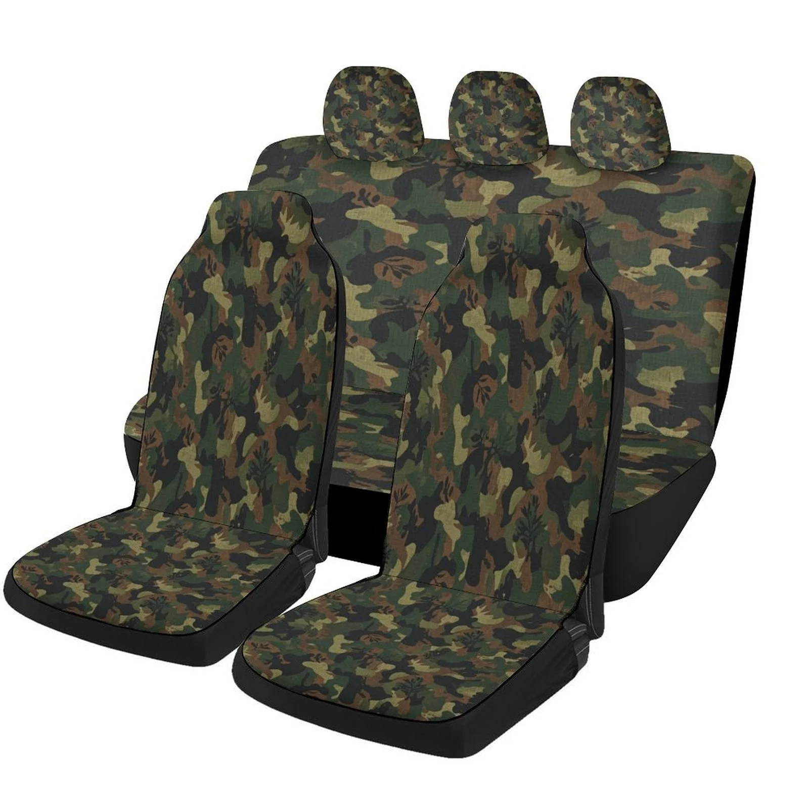 Camouflage Pattern Car Seat Cover Set For Most Cars - Trendy High-Quality Full Set With 2 Front & Rear Seat Protectors, Durable
Camouflage Pattern Car Seat Cover Set For Most Cars - Trendy High-Quality Full Set With 2 Front & Rear Seat Protectors, Durable
