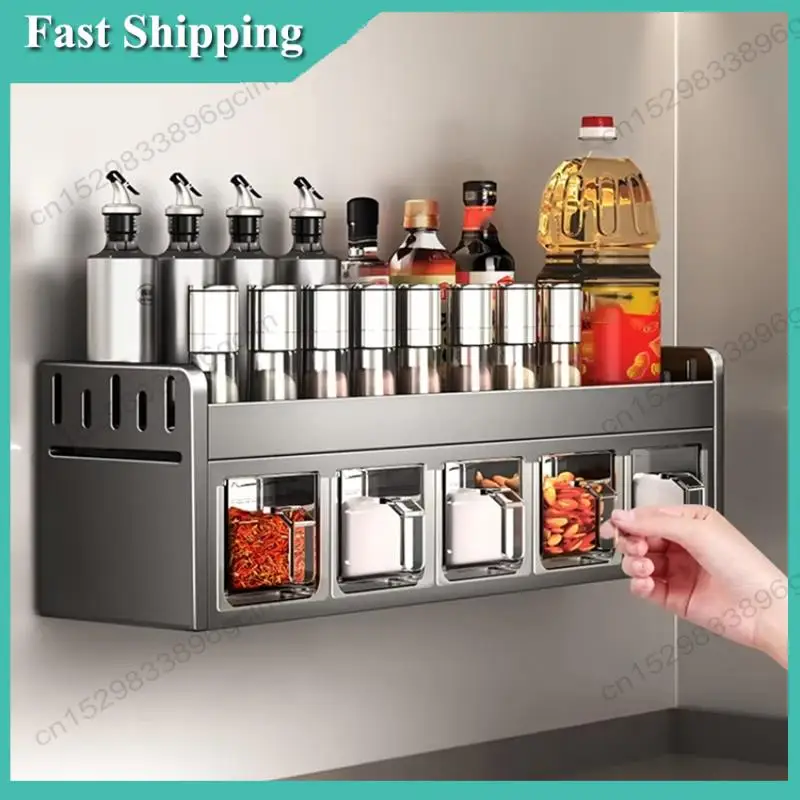 -BABQ Wall-Mounted Stainless Steel Spice Rack - Multi-Functional Storage For Kitchen Spices, Jars, And Organizers
-BABQ Wall-Mounted Stainless Steel Spice Rack - Multi-Functional Storage For Kitchen Spices, Jars, And Organizers