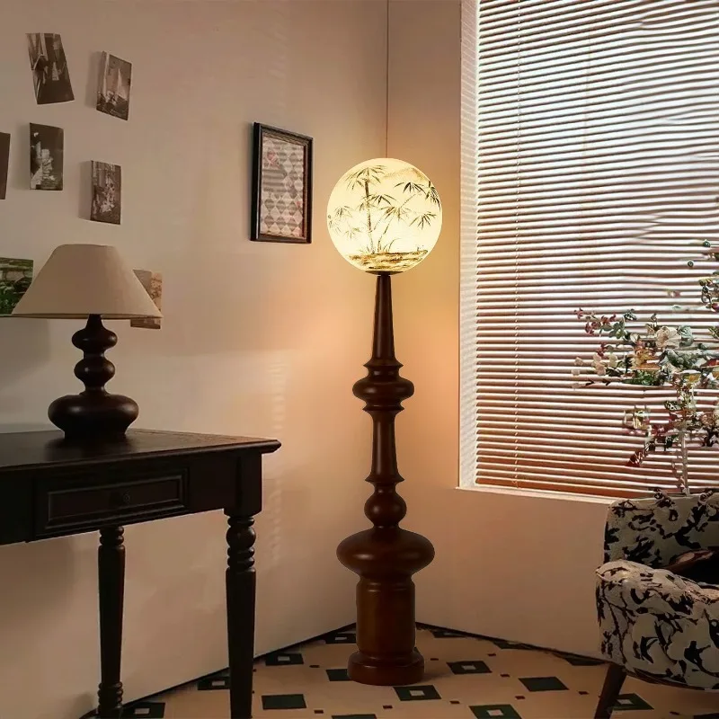 Vintage Roman Column Floor Lamps Circular Fabric Shade Living Room Sofa Side Bedroom Bedside Study Walnut Color Standing Lights
Vintage Roman Column Floor Lamps Circular Fabric Shade Living Room Sofa Side Bedroom Bedside Study Walnut Color Standing Lights