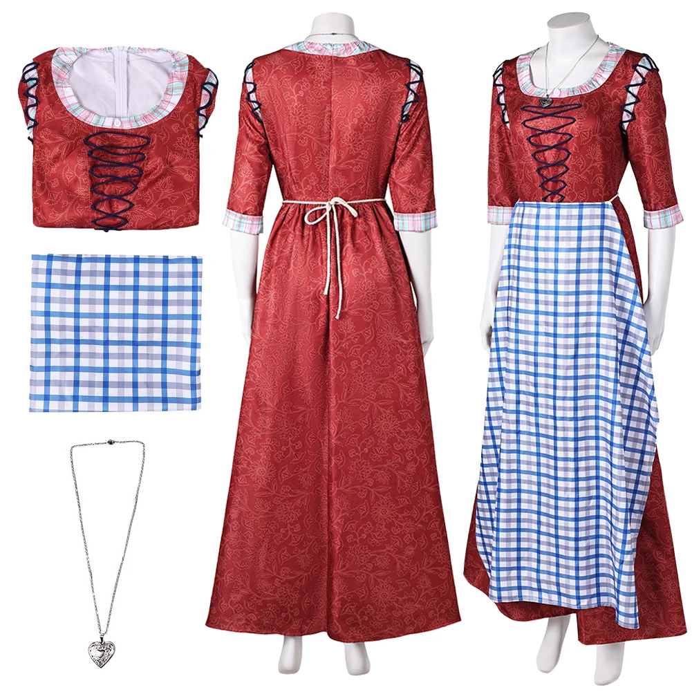 Cartoon Princess Snow Cosplay Red Maid Dress Costume Women Disguise Apron Dress Necklace Set Clothing Female Uniform Halloween
Cartoon Princess Snow Cosplay Red Maid Dress Costume Women Disguise Apron Dress Necklace Set Clothing Female Uniform Halloween