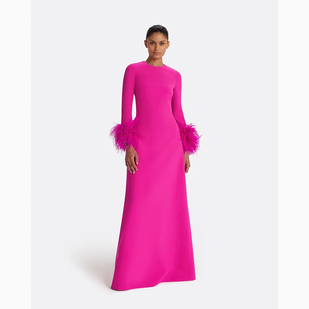 Simple Evening Dresses O-neck Long Sleeves Prom Gowns Elegant Formal Occasion Floor Length Evening Dress 2026 Customized
Simple Evening Dresses O-neck Long Sleeves Prom Gowns Elegant Formal Occasion Floor Length Evening Dress 2026 Customized