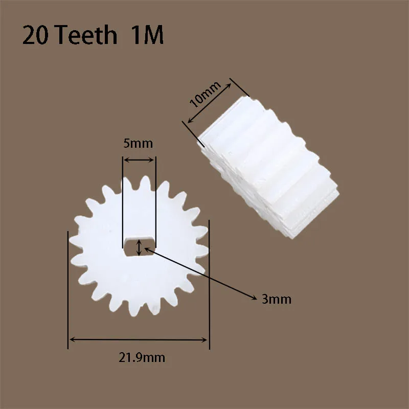 20T 1M POM Plastic Gear Narrow Elliptical Hole 5x3mm OD=22mm 20 Teeth 28BYJ-48-5V DIY Repair 20Z Pinion Parts
20T 1M POM Plastic Gear Narrow Elliptical Hole 5x3mm OD=22mm 20 Teeth 28BYJ-48-5V DIY Repair 20Z Pinion Parts