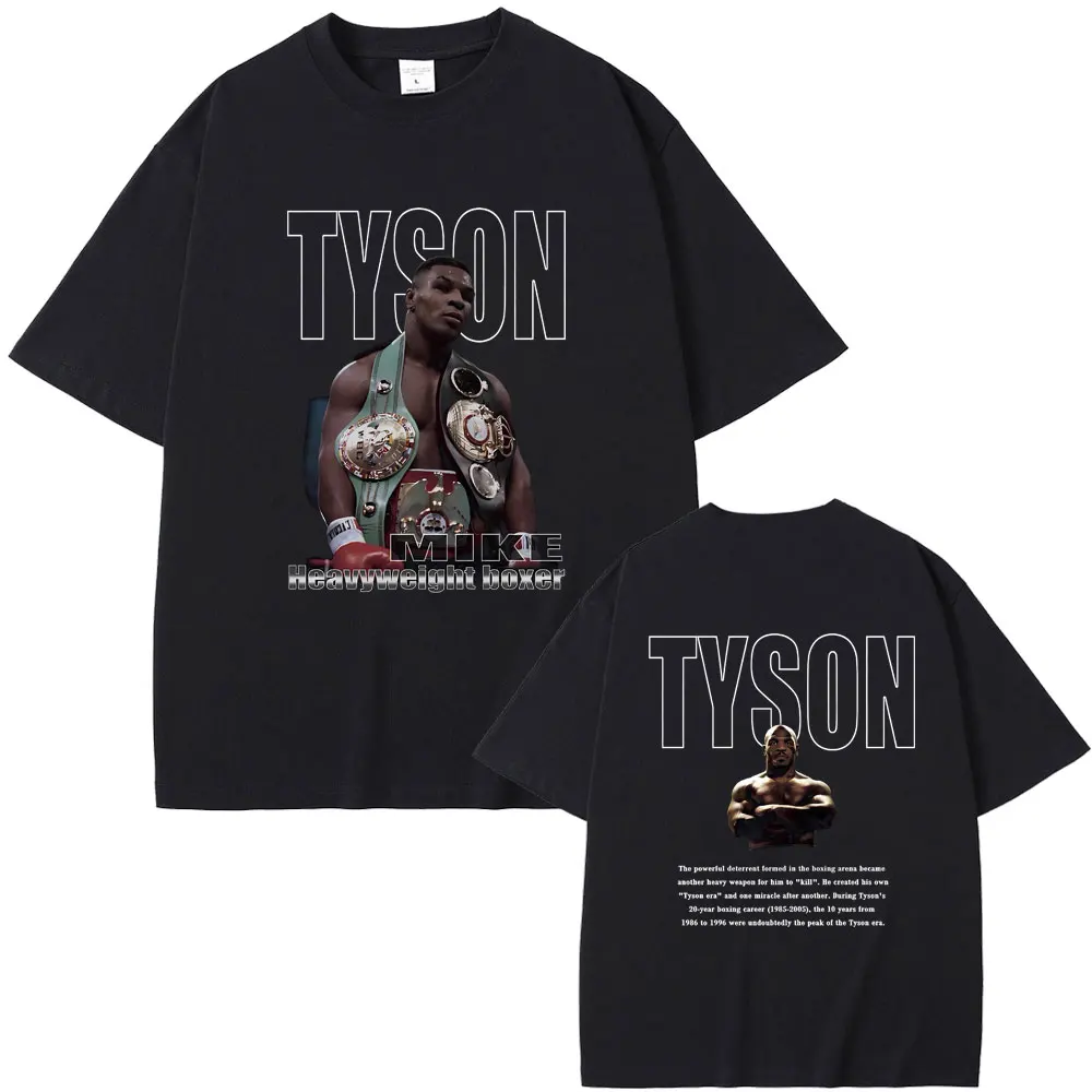 Boxing King Mike Tyson Double Sided Print T-shirt Men Women Casual Vintage Oversized Tshirt Male Fashion Streetwear T Shirts
Boxing King Mike Tyson Double Sided Print T-shirt Men Women Casual Vintage Oversized Tshirt Male Fashion Streetwear T Shirts