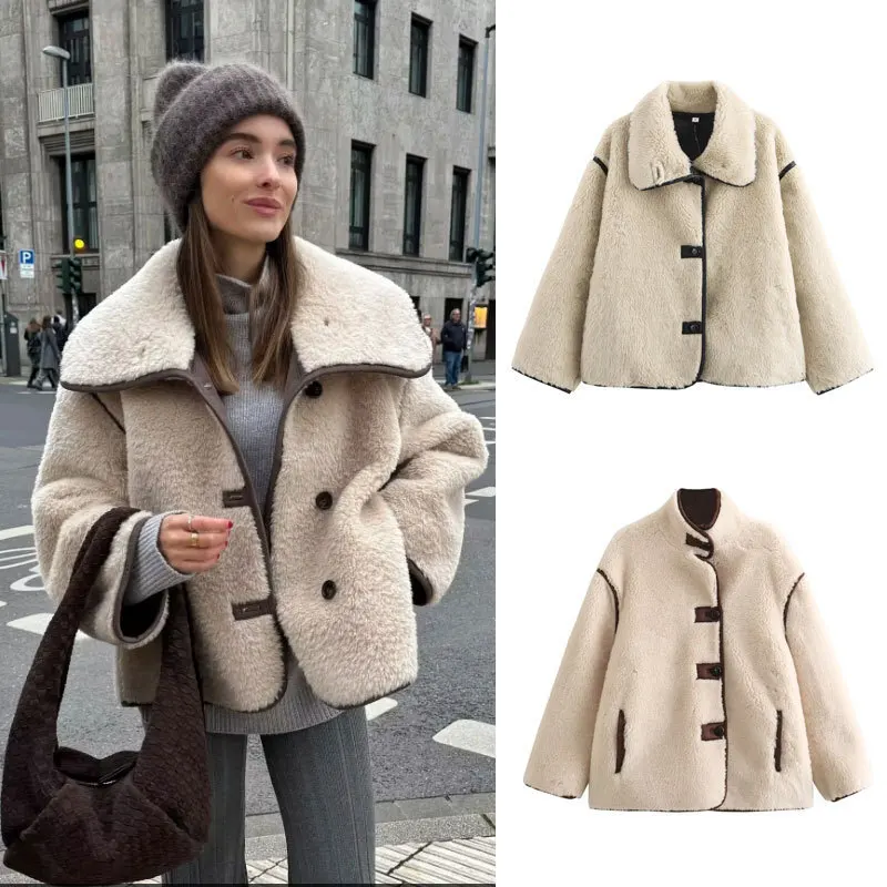 UMI MAO Women's Fashion Versatile French Style Casual Fleece Stand Collar Loose Lamb Wool Coat
UMI MAO Women's Fashion Versatile French Style Casual Fleece Stand Collar Loose Lamb Wool Coat
