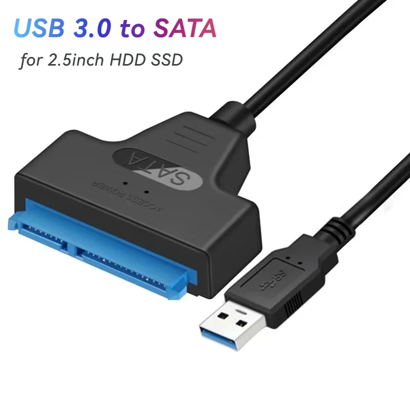 Sata to USB 3.0 adapter cable for PC 22 pin SATA 3 cable support 2.5inch external HDD SSD hard drive disk computer connector fit
Sata to USB 3.0 adapter cable for PC 22 pin SATA 3 cable support 2.5inch external HDD SSD hard drive disk computer connector fit