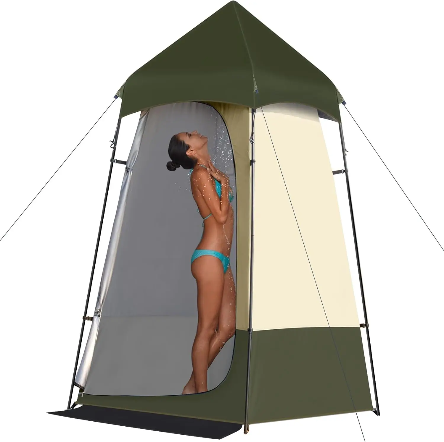 6.9 FT Portable Camping Shower Tent Outdoor Changing Room Privacy Tent for Camping, Toilet, Shower
6.9 FT Portable Camping Shower Tent Outdoor Changing Room Privacy Tent for Camping, Toilet, Shower