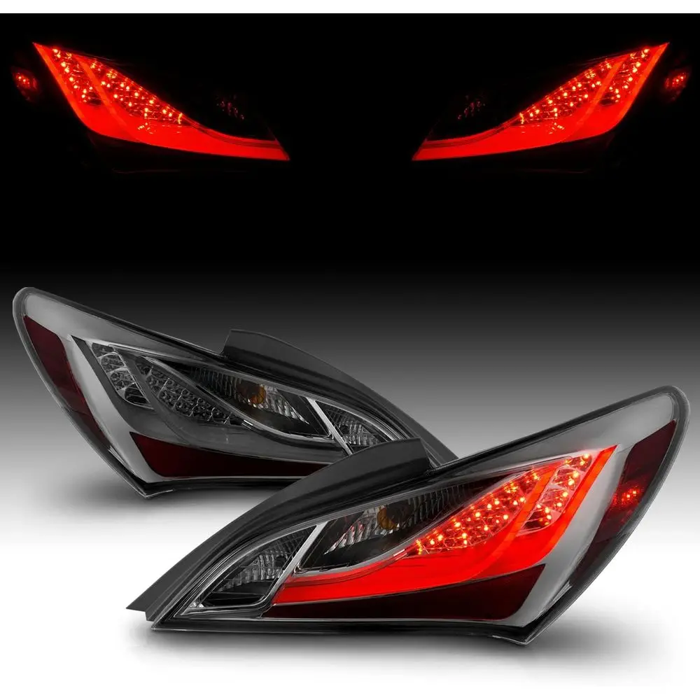 Smoke Lens LED Bar Replacement Taillights Set For Hyundai Genesis Coupe - Passenger and Driver Side
Smoke Lens LED Bar Replacement Taillights Set For Hyundai Genesis Coupe - Passenger and Driver Side