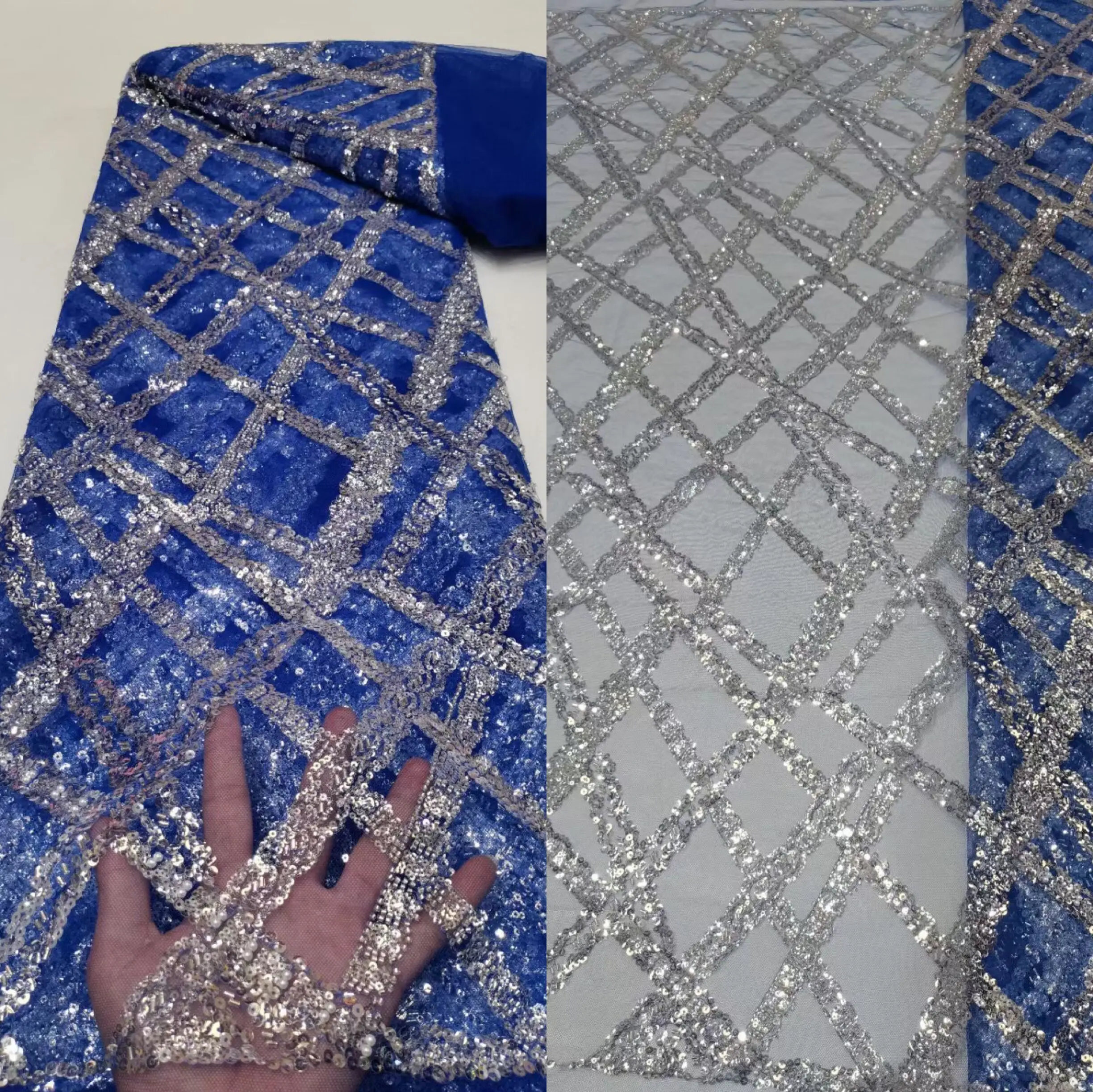 African Sequins Lace Fabric J-1211687 Beaded Lace Fabric Embroidery French Lace Fabrics For Wedding Evening Party Dress
African Sequins Lace Fabric J-1211687 Beaded Lace Fabric Embroidery French Lace Fabrics For Wedding Evening Party Dress
