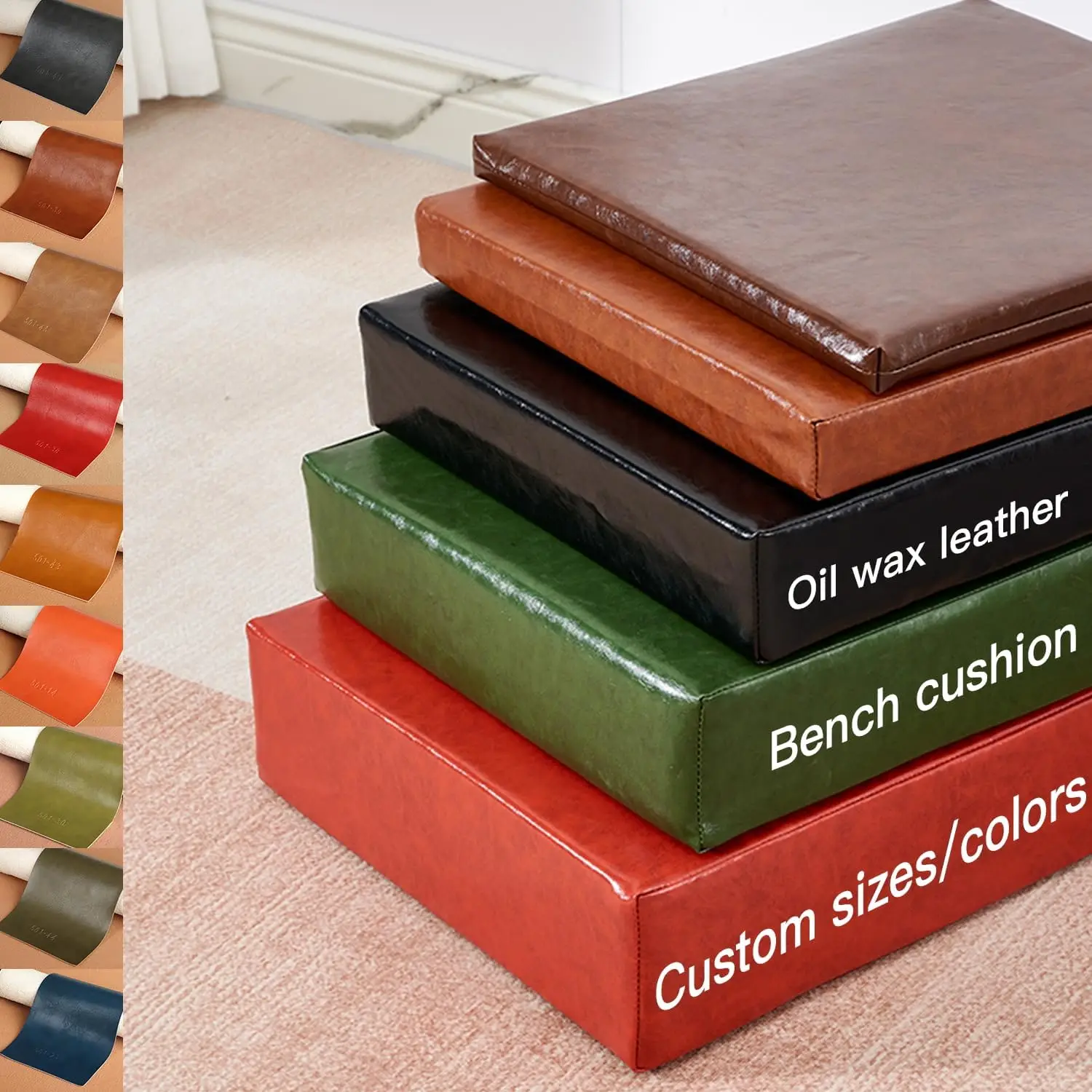 Custom waterproof Bench Cushions Wax Leather Garden Patio Seating Pad Long Mattress Chair Seat Pad Decorative Swings Garden Pads
Custom waterproof Bench Cushions Wax Leather Garden Patio Seating Pad Long Mattress Chair Seat Pad Decorative Swings Garden Pads