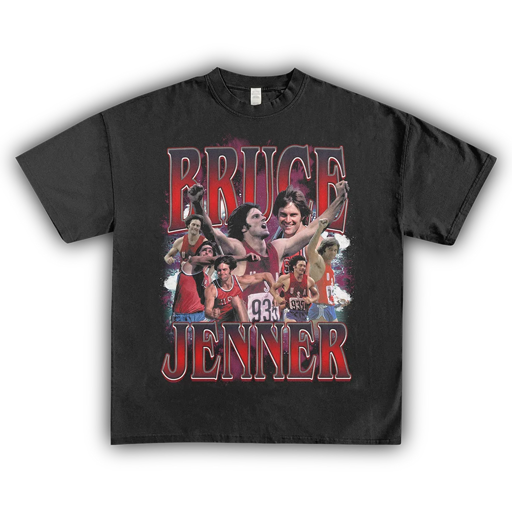 Футболка Homage Tees с принтом Брюса Дженнера в американском ретро-стиле, свободного кроя, с коротким рукавом, молодежная, летняя, модная.
Футболка Homage Tees с принтом Брюса Дженнера в американском ретро-стиле, свободного кроя, с коротким рукавом, молодежная, летняя, модная.