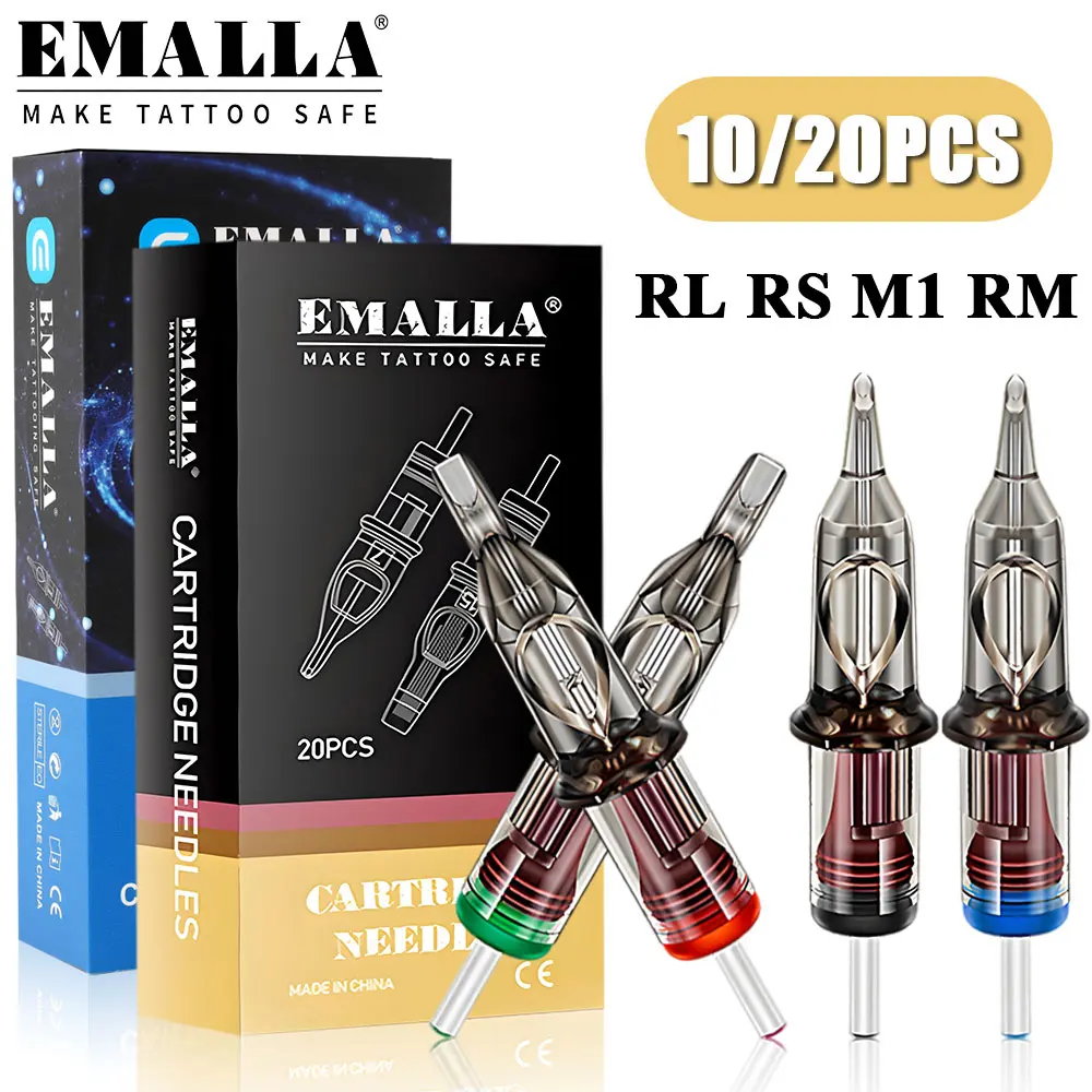 20/10PCS EMALLA Disposable Tattoo Cartridge Needles RL/RS/M1/RM Sterilized Safety Cartridge Needles for Tattoo Machine Pen
20/10PCS EMALLA Disposable Tattoo Cartridge Needles RL/RS/M1/RM Sterilized Safety Cartridge Needles for Tattoo Machine Pen
