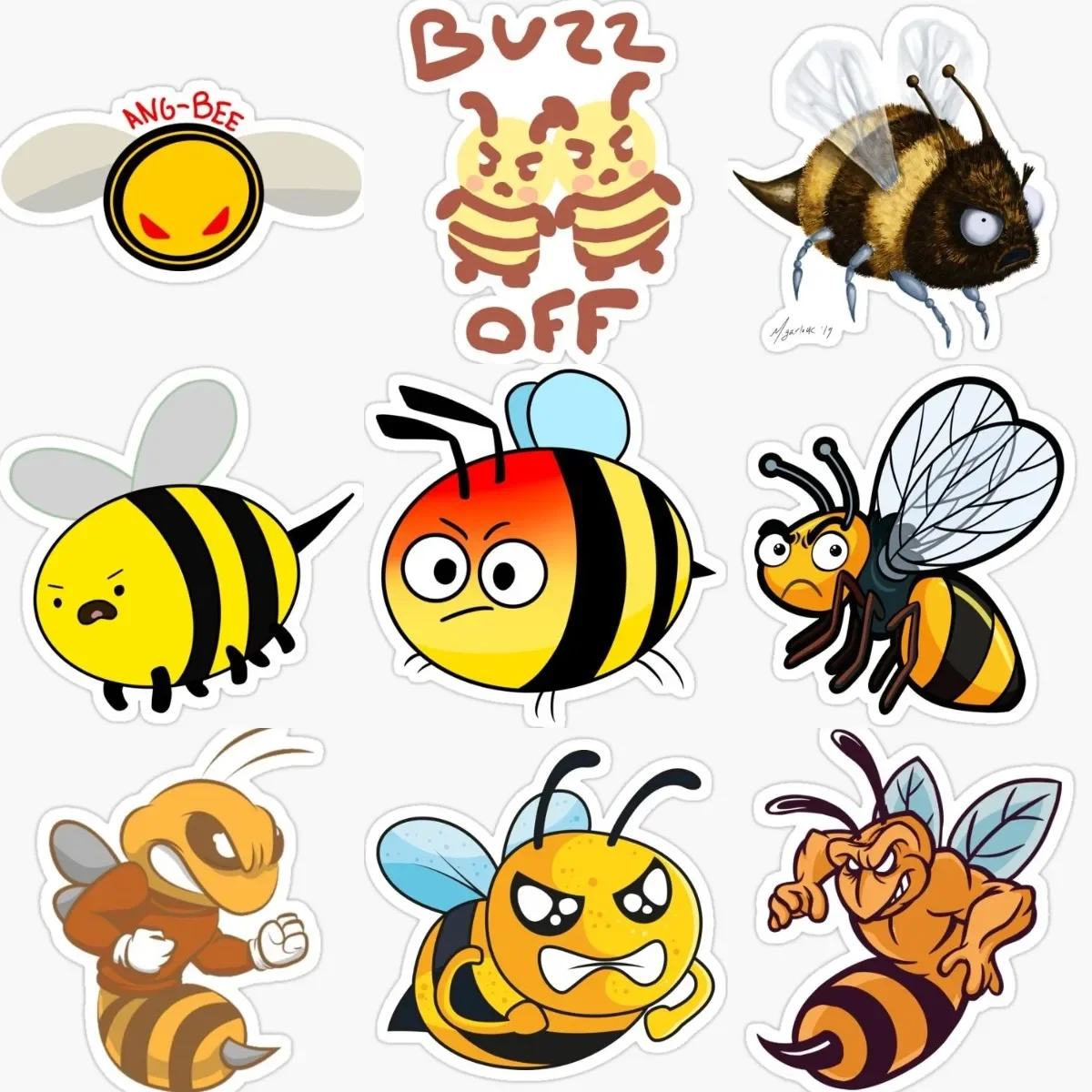Creative Catoon Angry Bee Sticker Laptop Accessories Truck Window Class Wall Bicycle Van Car Door Camper Room Helmet PVC Decal
Creative Catoon Angry Bee Sticker Laptop Accessories Truck Window Class Wall Bicycle Van Car Door Camper Room Helmet PVC Decal