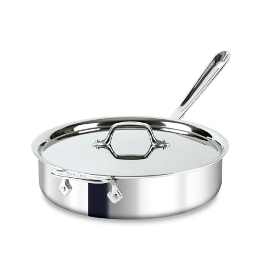 D3 3-слойная сковорода для соте из нержавеющей стали, 4 литра, индукционная печь, безопасная для бройлеров, кастрюли и сковороды 600F, посуда, серебро
D3 3-слойная сковорода для соте из нержавеющей стали, 4 литра, индукционная печь, безопасная для бройлеров, кастрюли и сковороды 600F, посуда, серебро