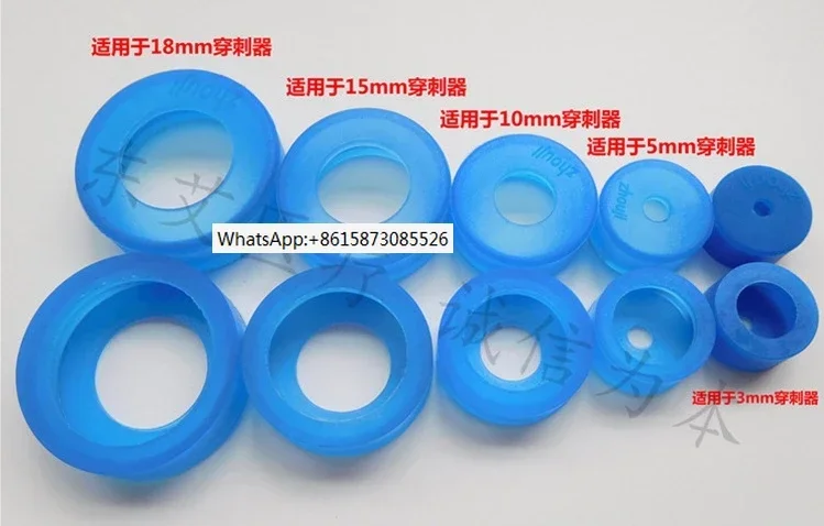Laparoscopic puncture device sealing cap suitable for 3mm, 5mm, 10mm, 15mm, 18mm puncture device blue silicone Pack 10 pieces
Laparoscopic puncture device sealing cap suitable for 3mm, 5mm, 10mm, 15mm, 18mm puncture device blue silicone Pack 10 pieces